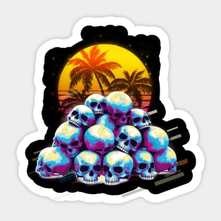 Skull retro80s Sticker